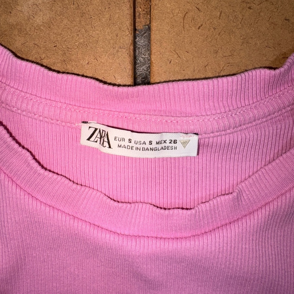 Zara Pink Ruffle Sleeve Tee